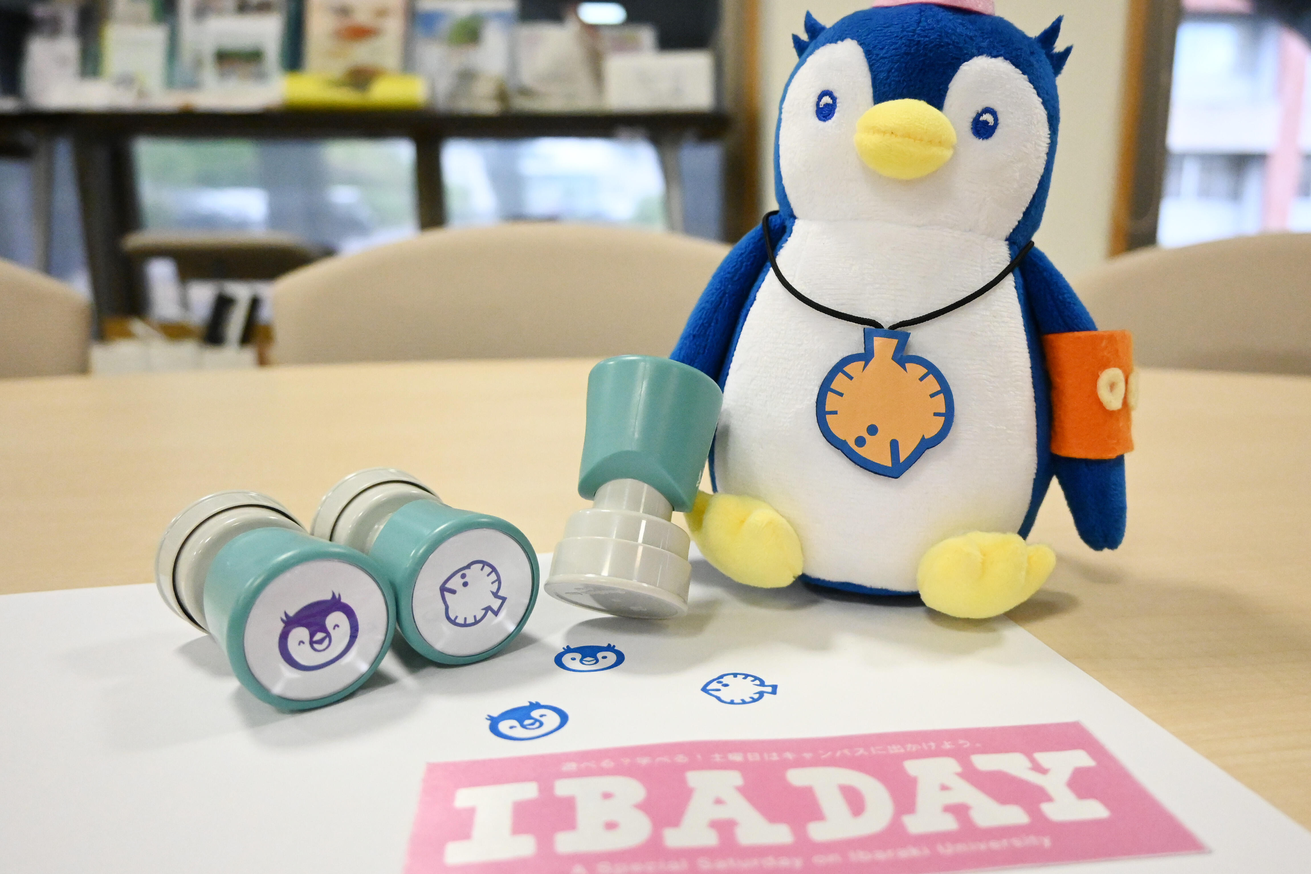 スタンプとペンギンのぬいぐるみ（いばP）